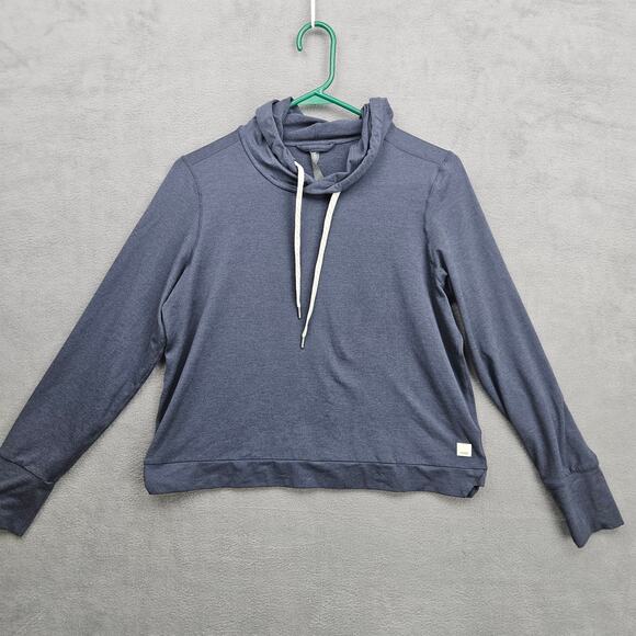 Vouri Tops - Vuori Hoodie Blue Gray Athleisure Pullover Size Medium Loungwear